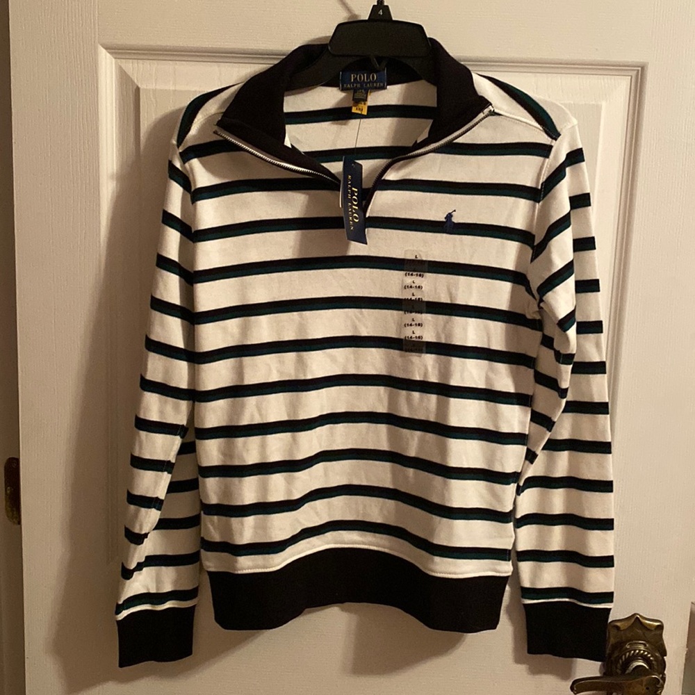 NWT Ralph Lauren 1/2 Zip Pullover!  Kids size 14/16!